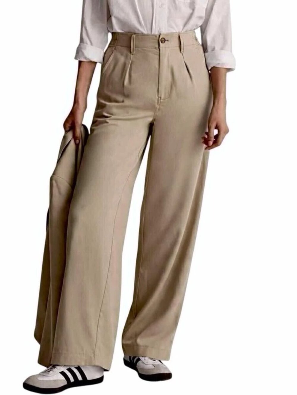 Madewell Women's Tan Straight-Leg Trousers